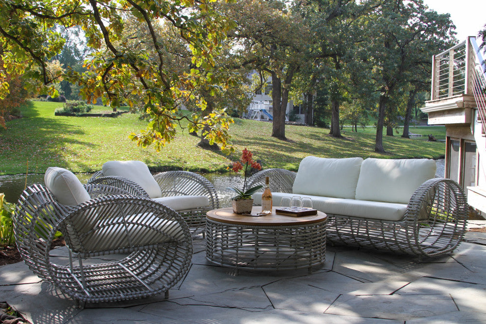4-Piece Grey Lava Conversation Set
