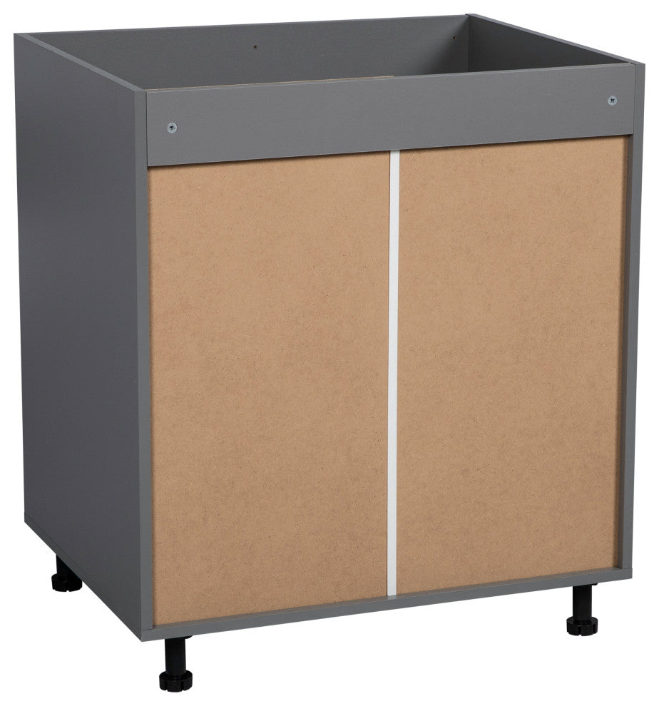 36 Sink Base Cabinets-High Double Door-with Black Matte door