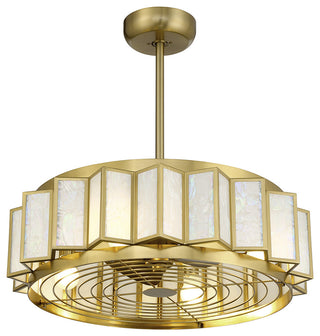 Gideon 4-Light LED Fan D'Lier, Warm Brass