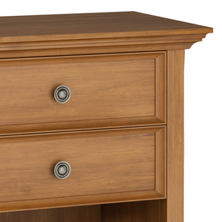Amherst Solid Wood Bedside Table, Light Golden Brown