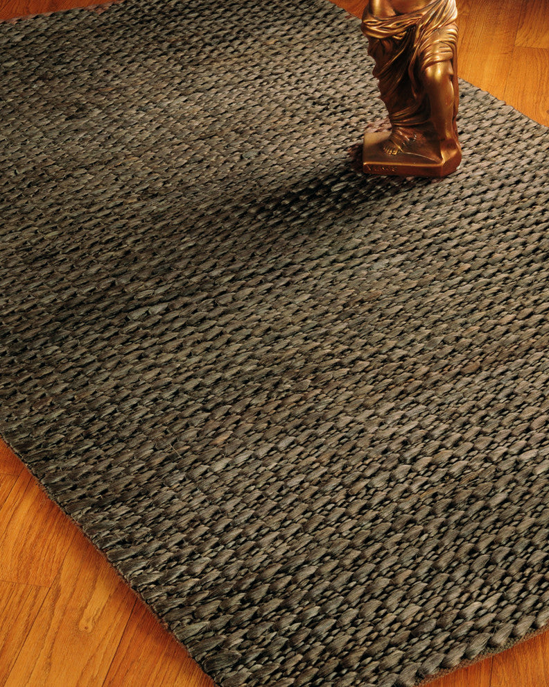 "Moods" (Espresso) Jute Rug, Hand Made by Artisan Rug Maker, 8' X 10'