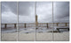 "Spring Storm in Uruguay Panorama" Sea Bridge Wall Art, 4 Panels, 48"x28"