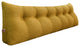 Bed Wedge Pillow, Daybed Back Support, Lumbar Pillow, Reading Wedge, Linen Gold, 71x20x8