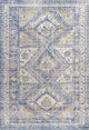 Darija Ornate Geometric Medallion Area Rug, Blue, 3 X 5