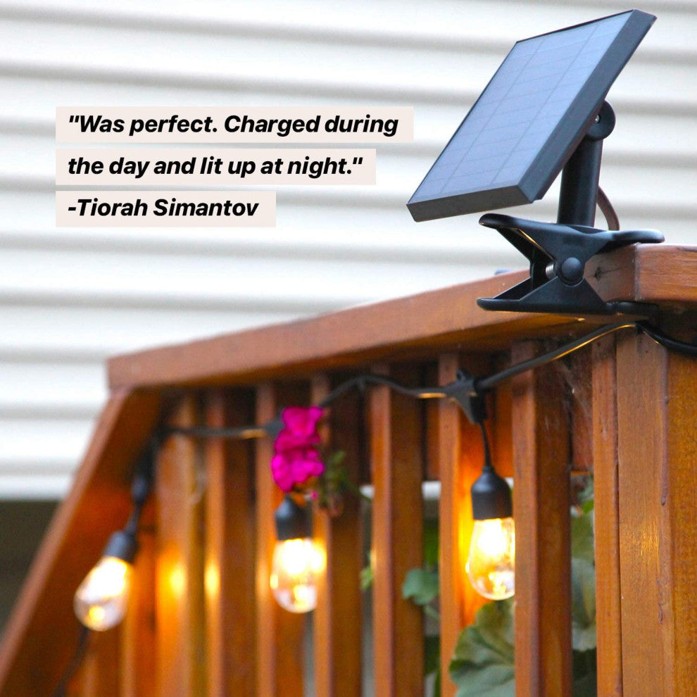Ambience Pro, Waterproof, Solar Outdoor String Lights, Hanging, 2700K, 48'