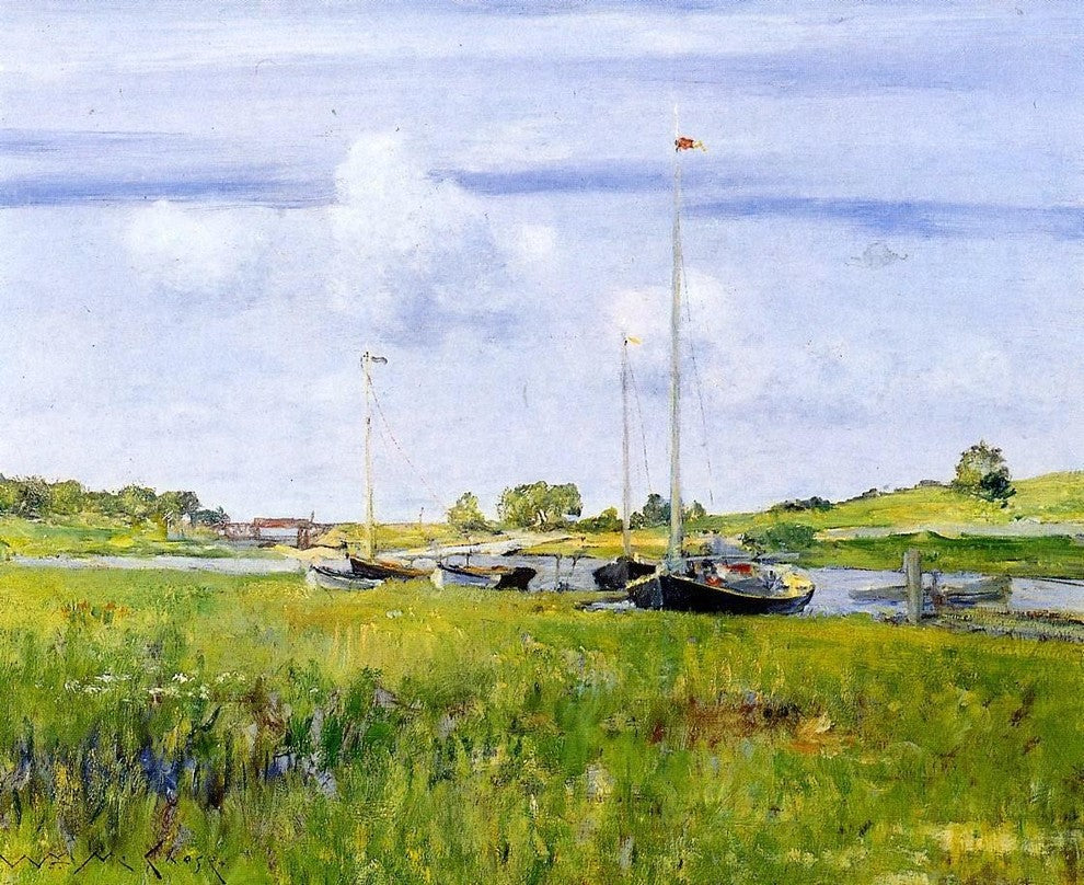 William Merritt Chase At the Boat Landing Wall Decal