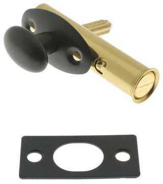 Genuine Solid Brass Mortise Door Bolt, Matte Black