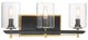 Metropolitan Sable Point 3-Light Bathroom Vanity Light