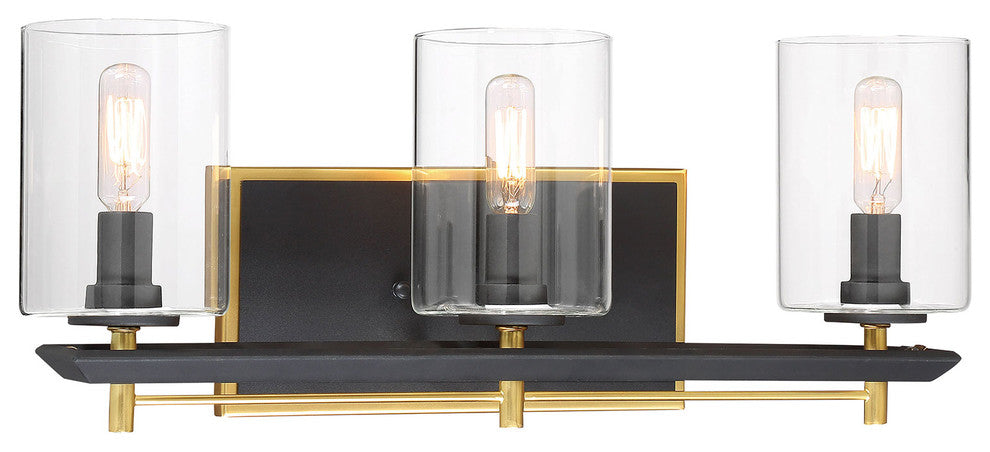 Metropolitan Sable Point 3-Light Bathroom Vanity Light
