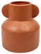 Ceramic Flower & Plant Vase, 6.10"L x 6.69"H x 6.10"W, Burnt Orange
