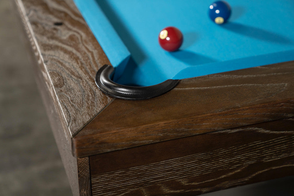 Mckay 8' Slate Pool Table, Brown Wash