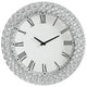 HomeRoots Bling Round Faux Crystal Wall Clock