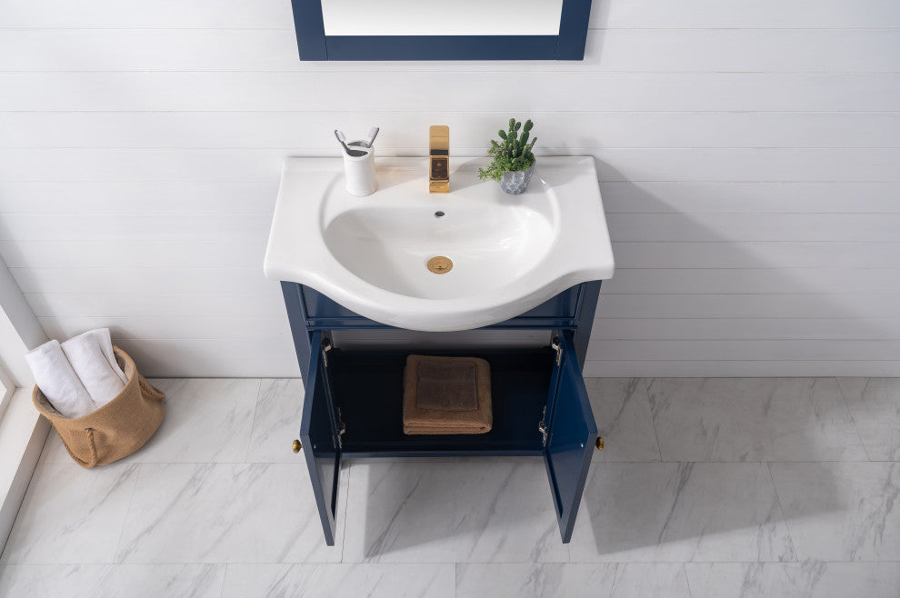 Marian Transitional Blue 30" Single Sink Vanity