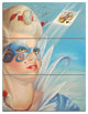 "Venetian Romance" Digital Metal Wall Art, 3 Panels, 28"x36"