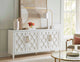Modern Wood 70" Console With With doors, TV Stand, Fully Assembled, White