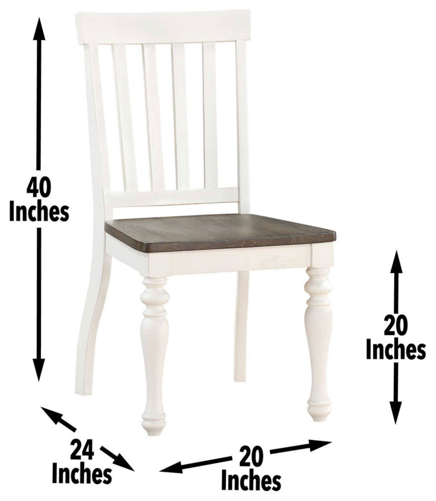 Joanna Two Tone Side Chair, Set of 2, Dining Chair