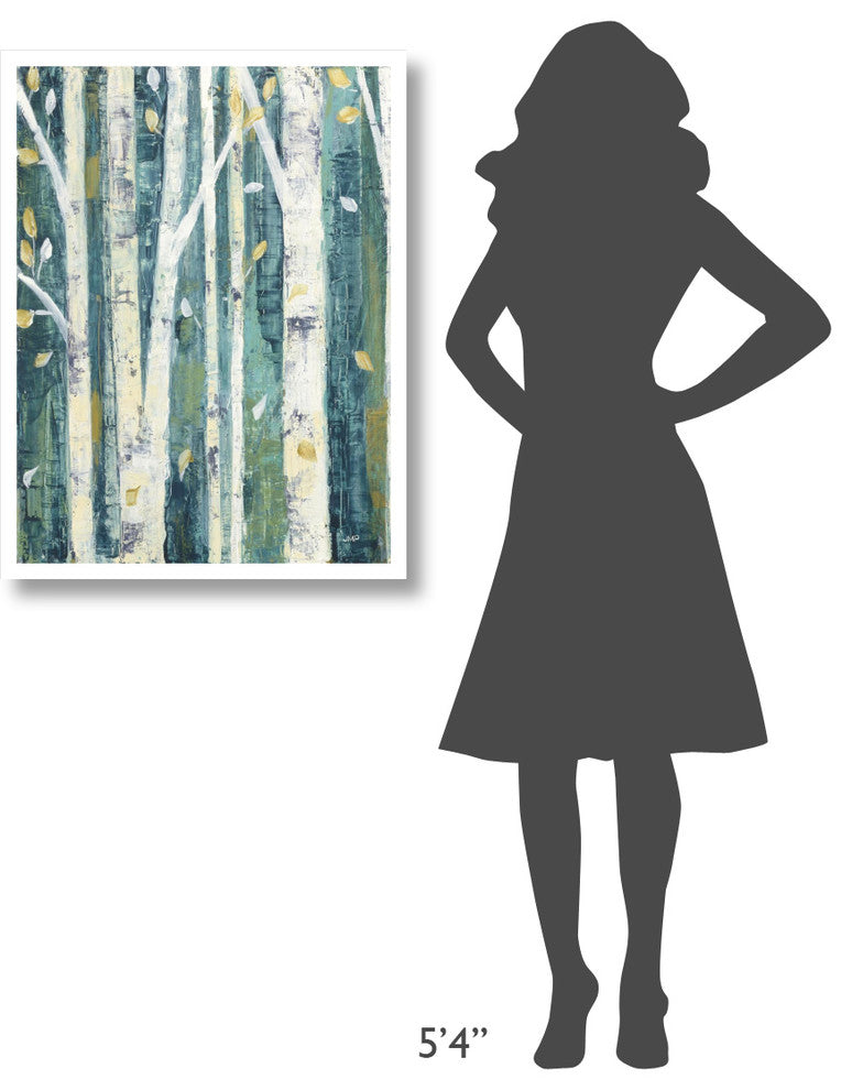 "Birches in Spring II" Digital Paper Print by Julia Purinton, 26"x34"