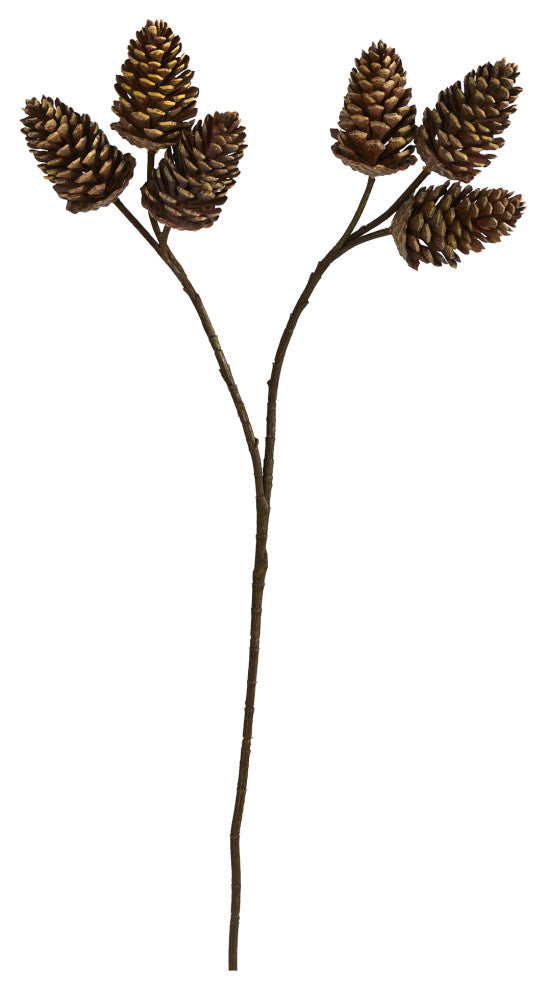 32" Pinecone Artificial Spray, Set of 6