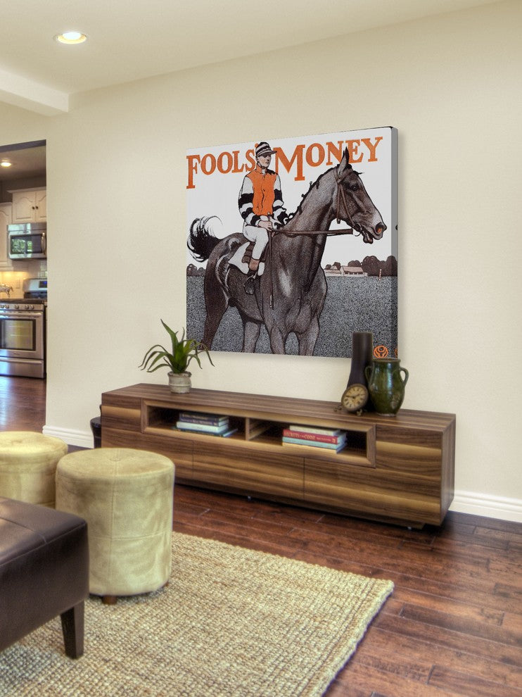 "Fools Money" Painting Print on Canvas by Edward Penfield