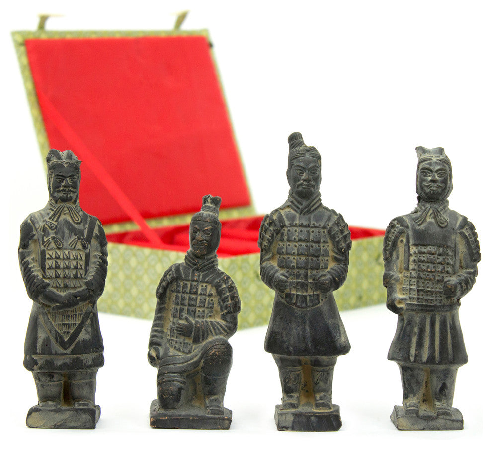 Box of 4 Terra Cotta Warriors