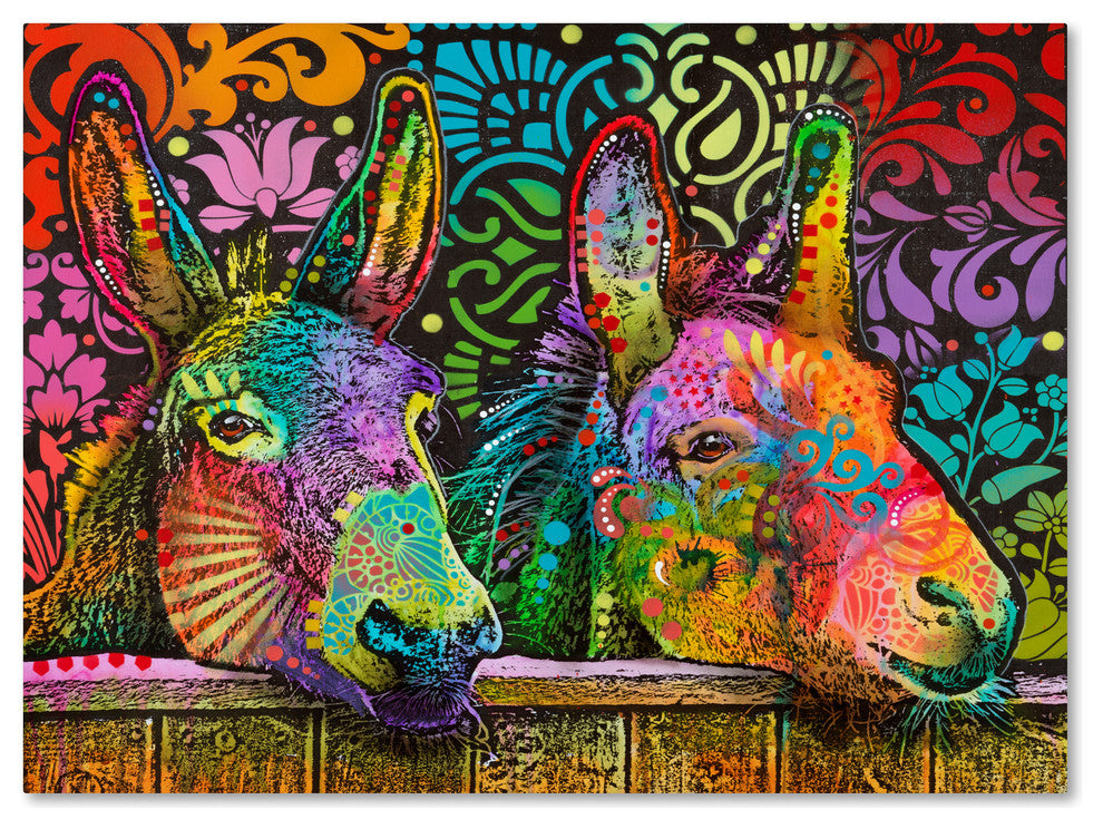 Dean Russo 'Donkeys' Canvas Art, 24x18