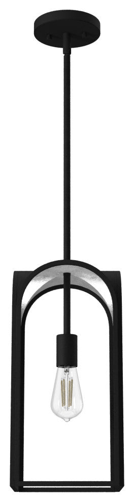 Hunter Dukestown Natural Iron, Silver Leaf 1 Light Mini Pendant Ceiling