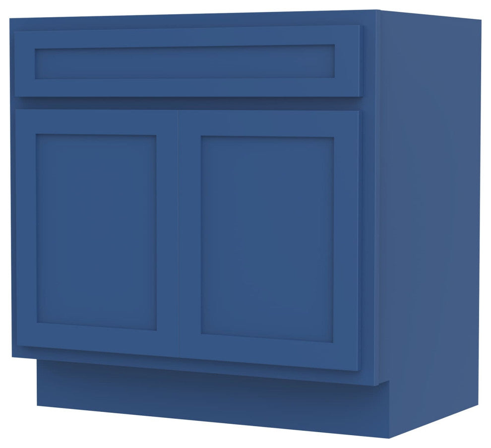 Vanity Art Vanity Base Cabinet, No Top, 36", Blue