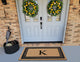 A1HC Natural Coir Monogrammed Entrance Flock Outdoor Durable Doormat 24" X 39",