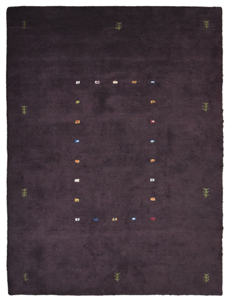 HAND KNOTTED LOOM SILK ECO-FRIENDLY AREA RUG -6'x9',Rectangle,Brown,Contemporary