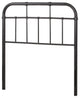 Hannah Industrial Iron Twin Headboard, Flat Black