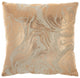 Pink Accent Throw Pillow With Rose Gold Swirl Design