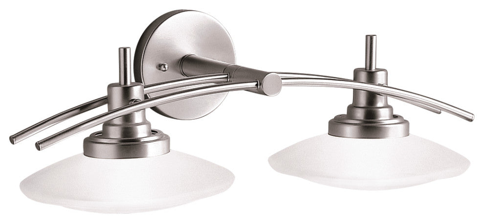 Kichler 6162NI Two Light Bath, Brushed Nickel Finish