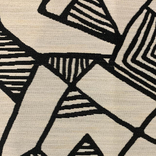 Plutus Black Beige Architecture Geometric Luxury Throw Pillow, 22"x22"