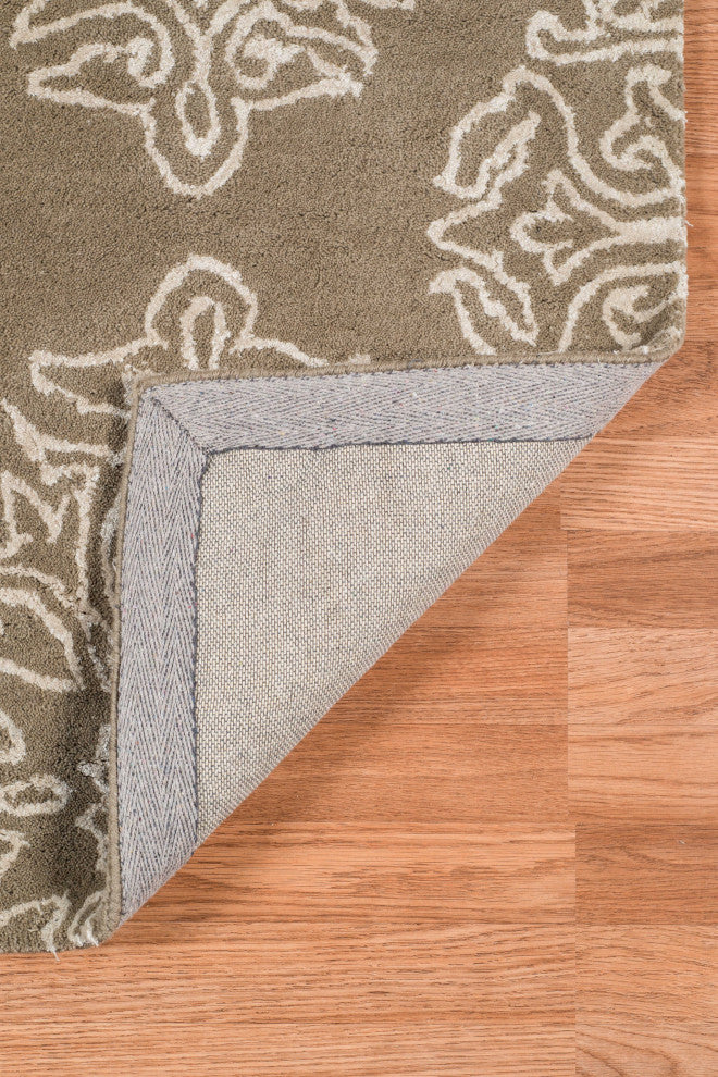 5" X8" X 0.5" Gray Wool Area Rug