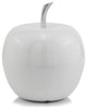 13" White Aluminum Decorative Apple Tabletop Sculpture