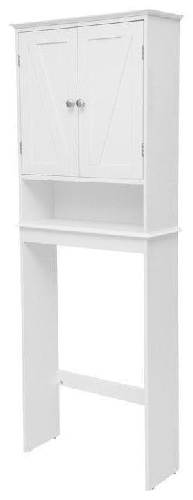 Dune Farmhouse Over the Toilet Bathroom Storage Cabinet, White