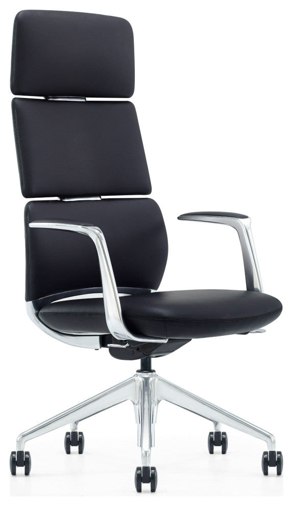 Modrest Clyne Modern Black Vegan Leather Executive Office Chair