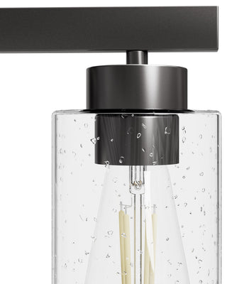 Hartland Noble Bronze With Seeded Glass 3 Light Vanity Wall