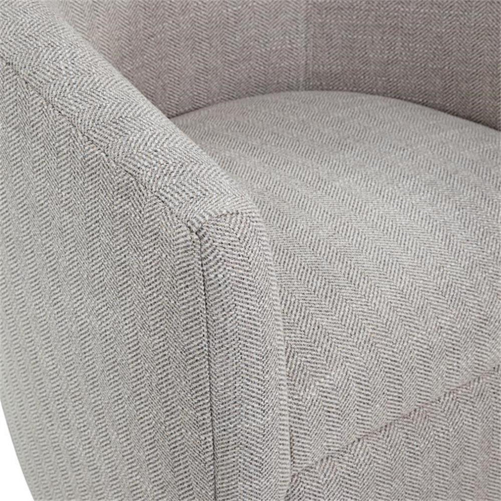 Catania Modern / Contemporary Sea Oat Beige Fabric Swivel Chair