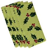 Decorative Holiday Napkin, Set of 4, Green