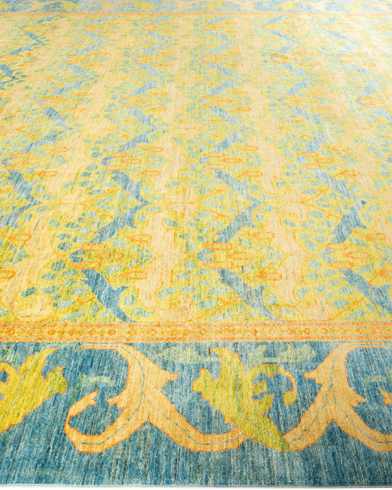 Arts and Crafts, One-of-a-Kind Hand-Knotted Area Rug, 11'10"x17'2"