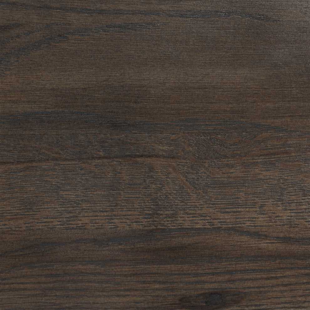 Astoria Platform Bed Frame in Oak with Black Faux Leather
