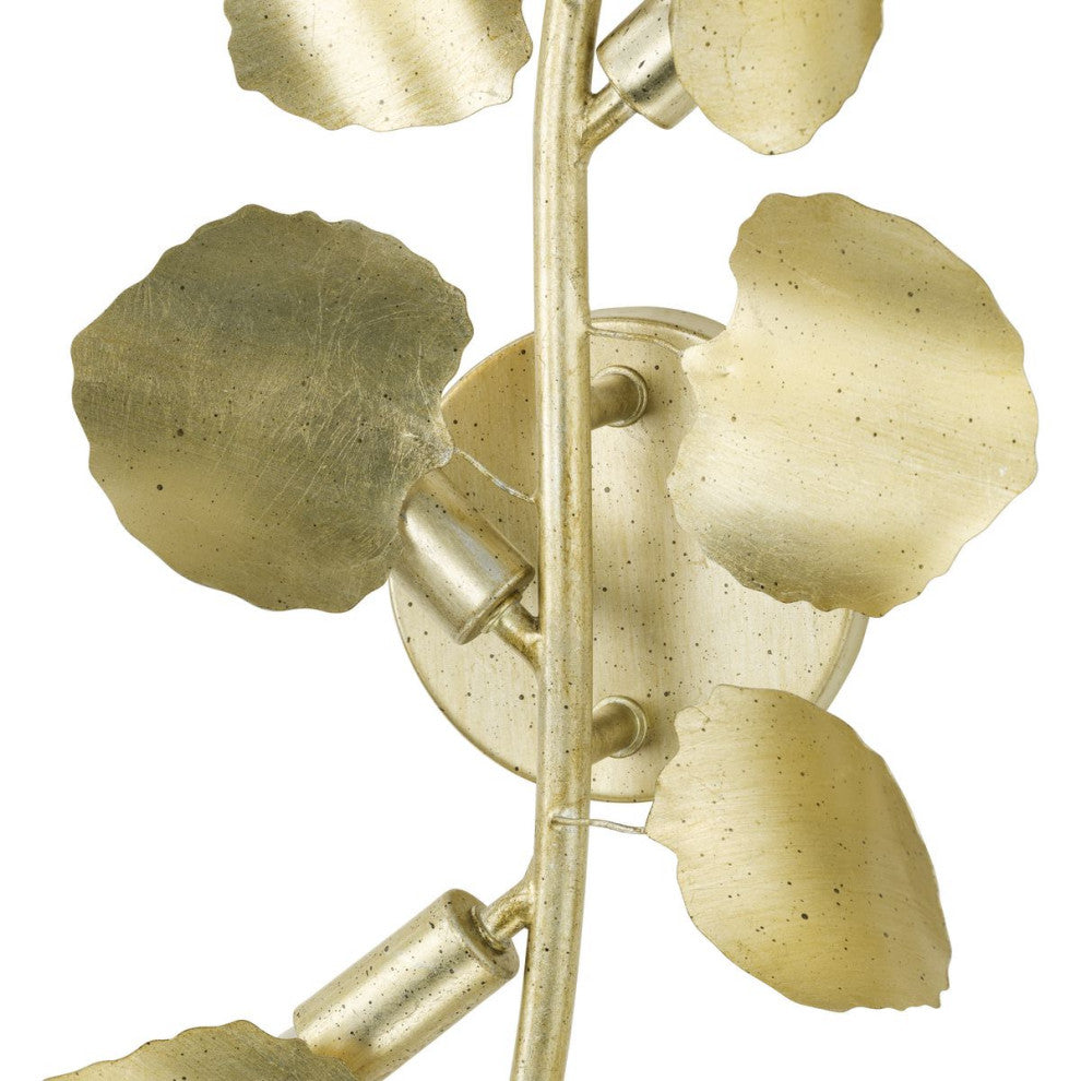 Laurel Collection 4-Light Transitional Wall Sconce, Gilded Silver
