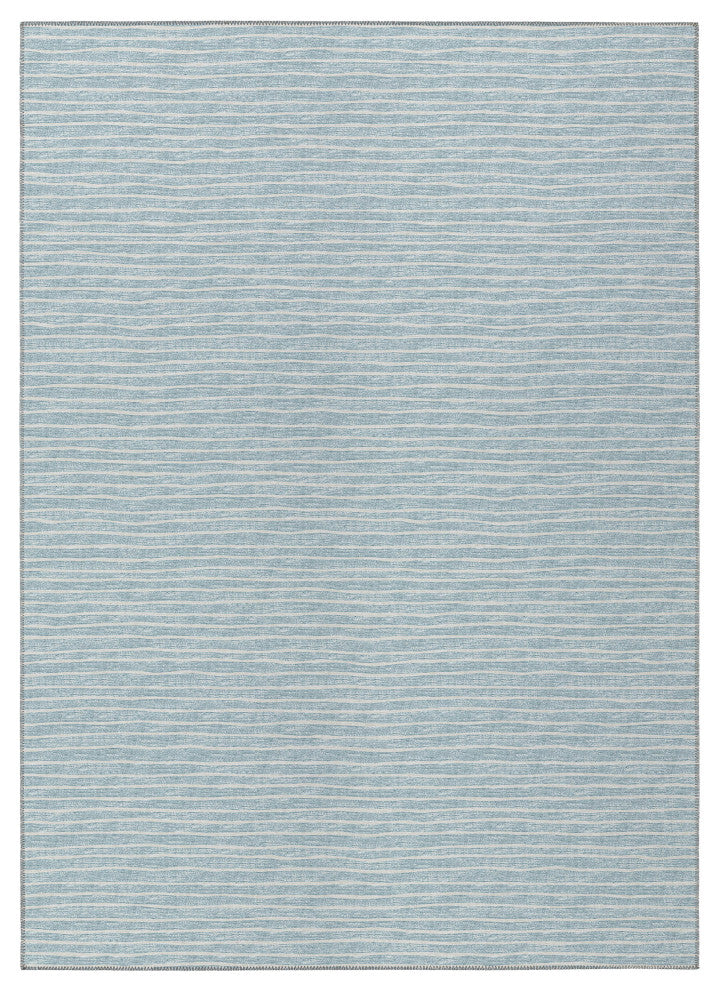 Indoor/Outdoor Laidley LA1 Sky Blue Machine Washable 3' x 5' Rug