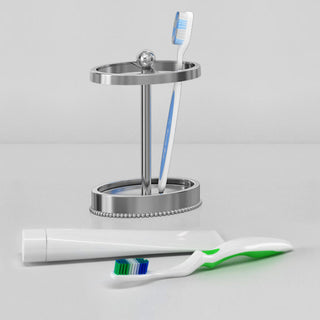 nu steel Chic Beaded Toothbrush Holder
