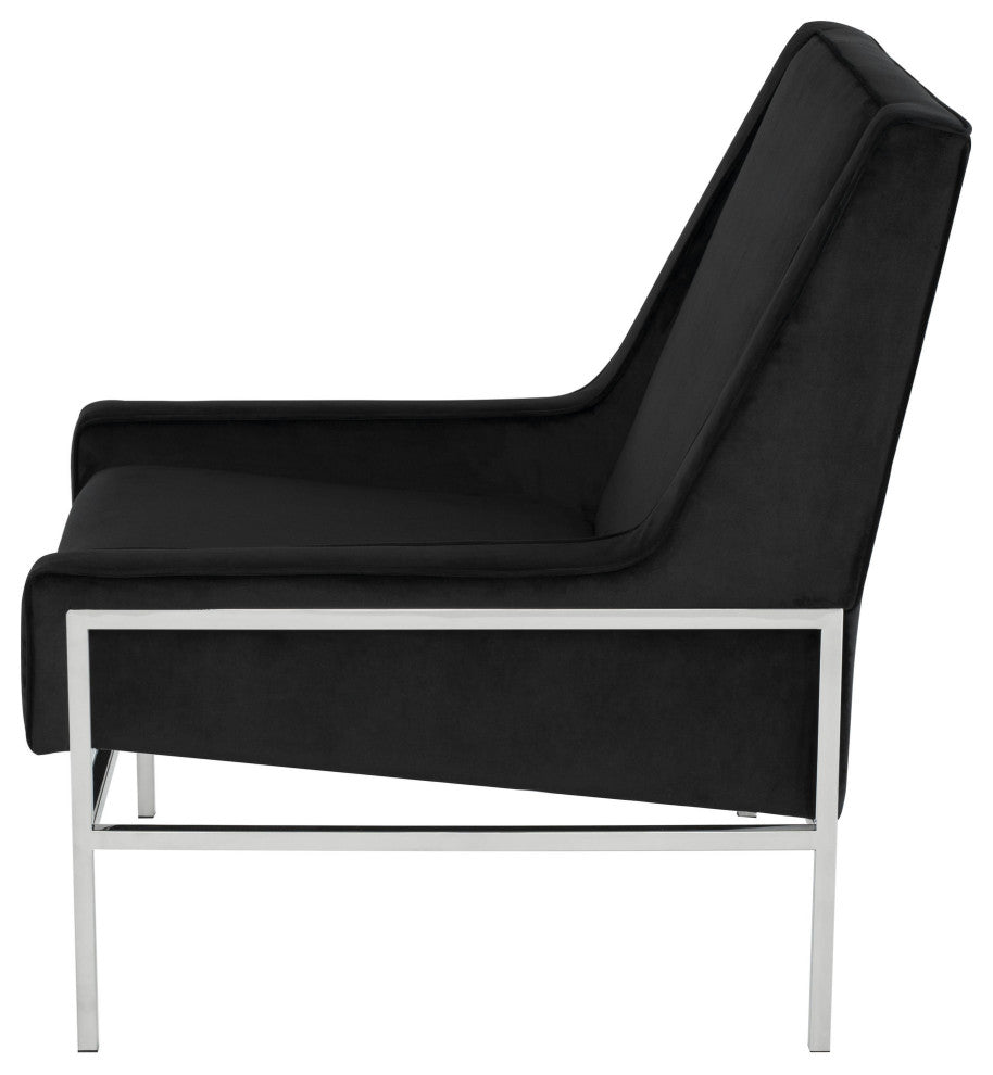 Theodore Black Fabric Occasional Chair