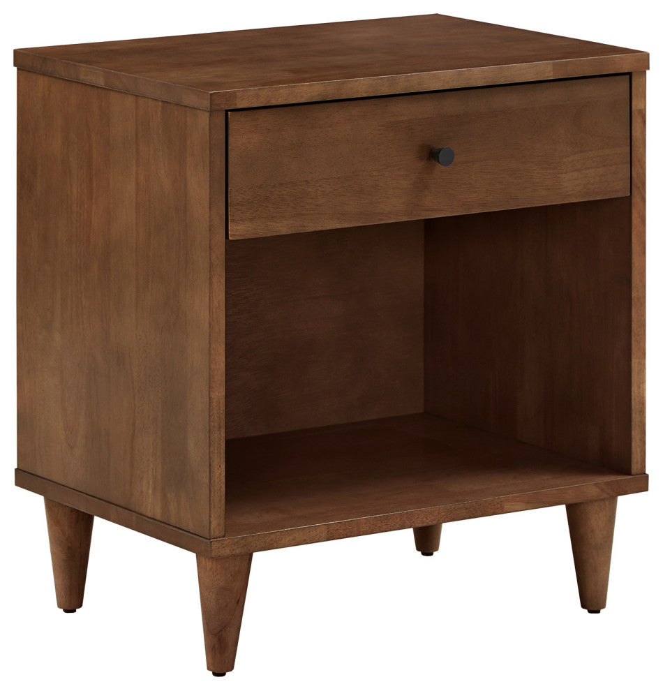 Delvin 1-Drawer Wood Nightstand