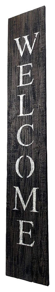 Rustic Black and White Front Porch Welcome Sign