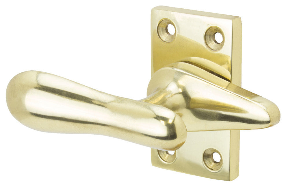 Casement Window Fastener/Lock With Strikes, Polished Brass