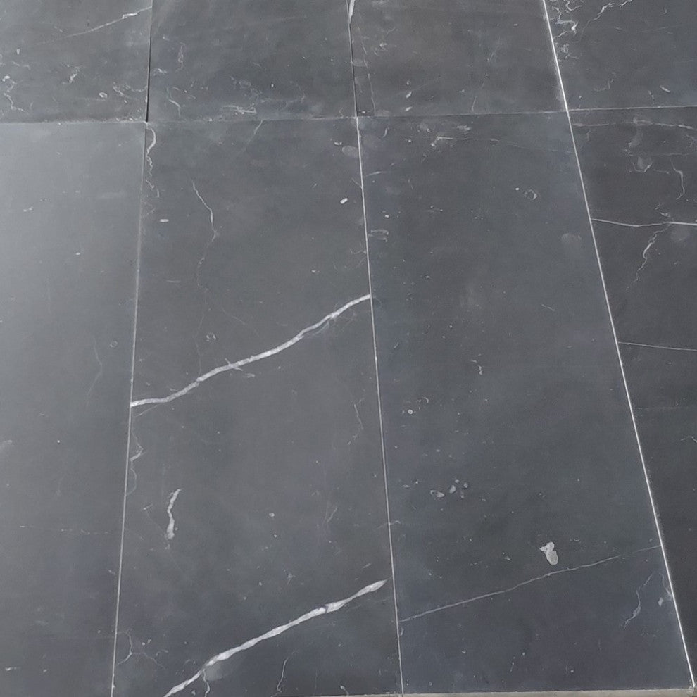 Nero Marquina Black Marble 6x18 Wall and Floor Tile Honed, 99 sq.ft.